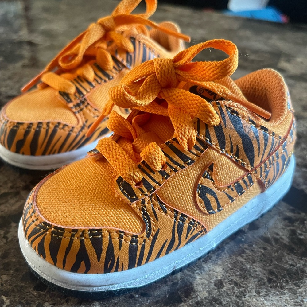 6c Toddler Nike Dunks Next Nature “Tiger Stripes”.